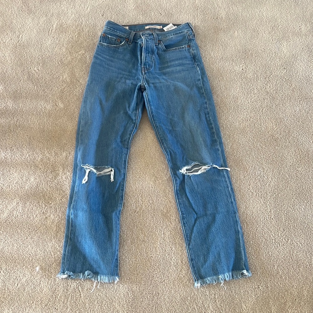 Levi’s Wedgie Straight Distressed Jeans